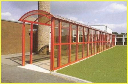 Covered Walkway with Glazed Walls