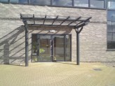 Self-Supported Glass and Steel Monopitch Canopy